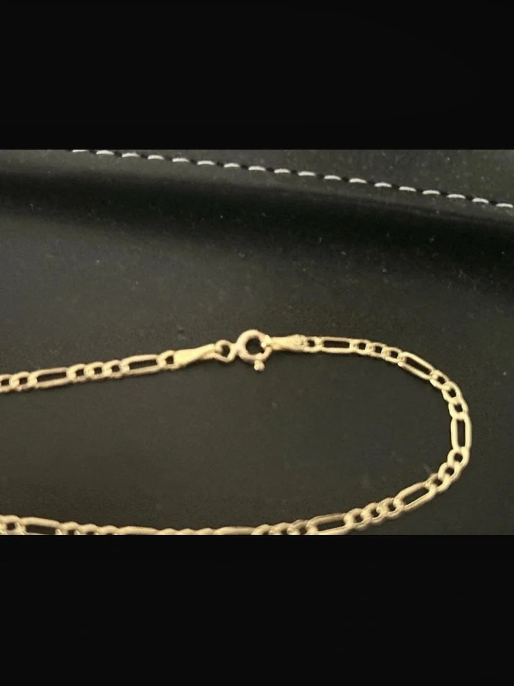 Gold Figaro Link Bracelet - Men's Classic Chain or women’s